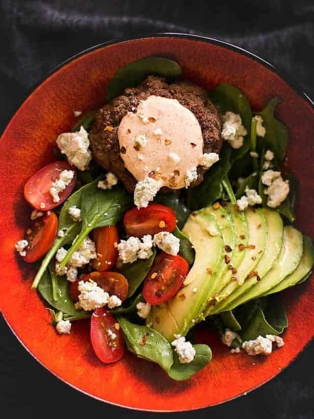 Keto Burger Bowl with Paprika Aioli