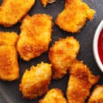 keto chicken nuggets on a plate