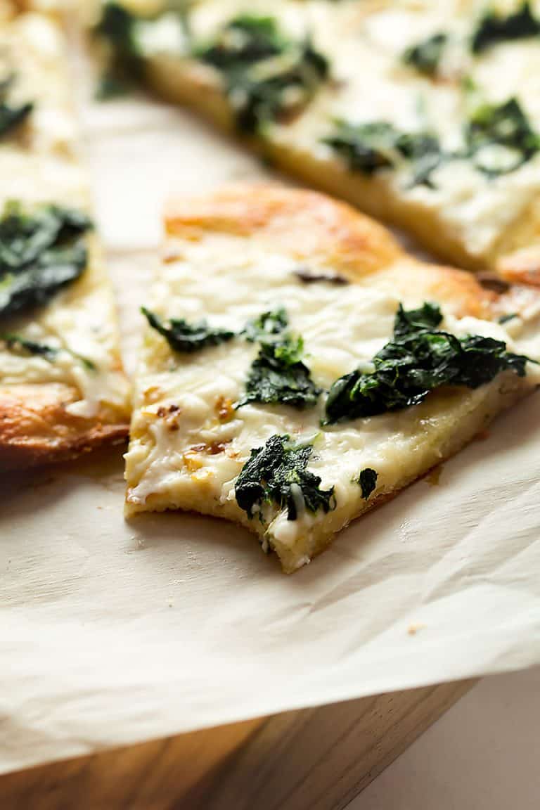 Low Carb Florentine Pizza. This should be the new standard for all pizzas! The crust is amazing and doesn't require a fork!