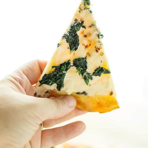 Low Carb Florentine Pizza. This should be the new standard for all pizzas! The crust is amazing and doesn't require a fork!