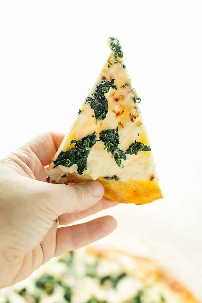 Low Carb Florentine Pizza. This should be the new standard for all pizzas! The crust is amazing and doesn't require a fork!