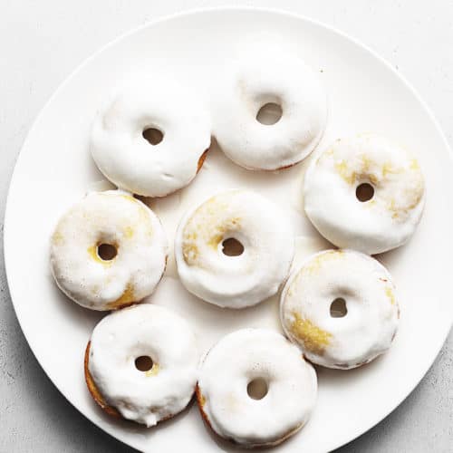 keto donuts on a white plate