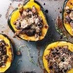 These stuffed acorn squash with sausage and mushrooms will have you dreaming of fall. Low carb and gluten free! I also provide a quick tip on how to easily cut your squash!