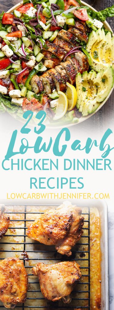 These low carb chicken dinner recipes bring to life boring, yet versatile chicken. We've got fried chicken, chicken meatballs, all the way to buffalo chicken meatloaf! Give these low carb bloggers some love!