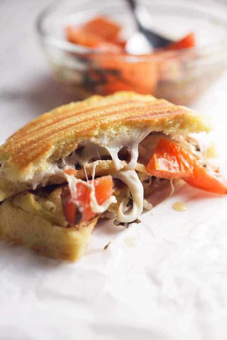 Low Carb Caprese Panini Sandwich