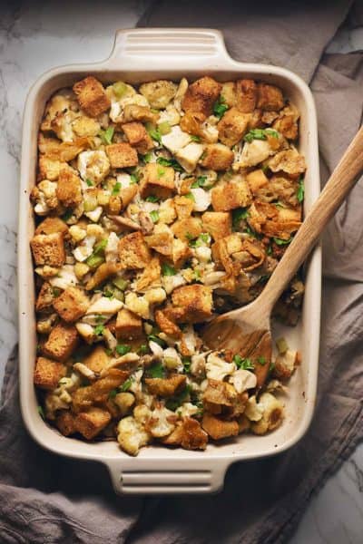 Cauliflower Stuffing with Chicken Thighs • Low Carb with Jennifer