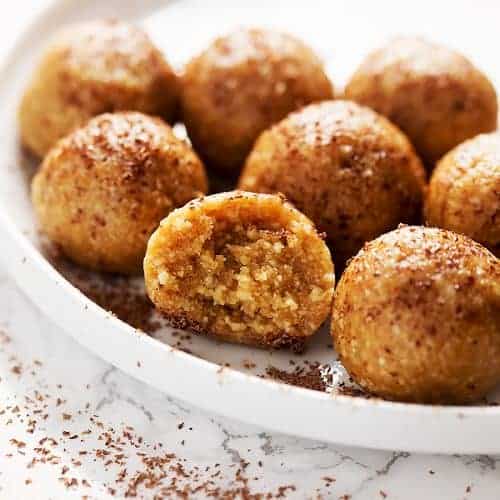fat bombs on a white plate