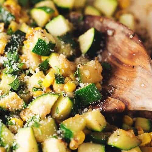 Parmesan Zucchini and Corn Skillet • Low Carb with Jennifer