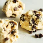 cookie dough bites on a plate