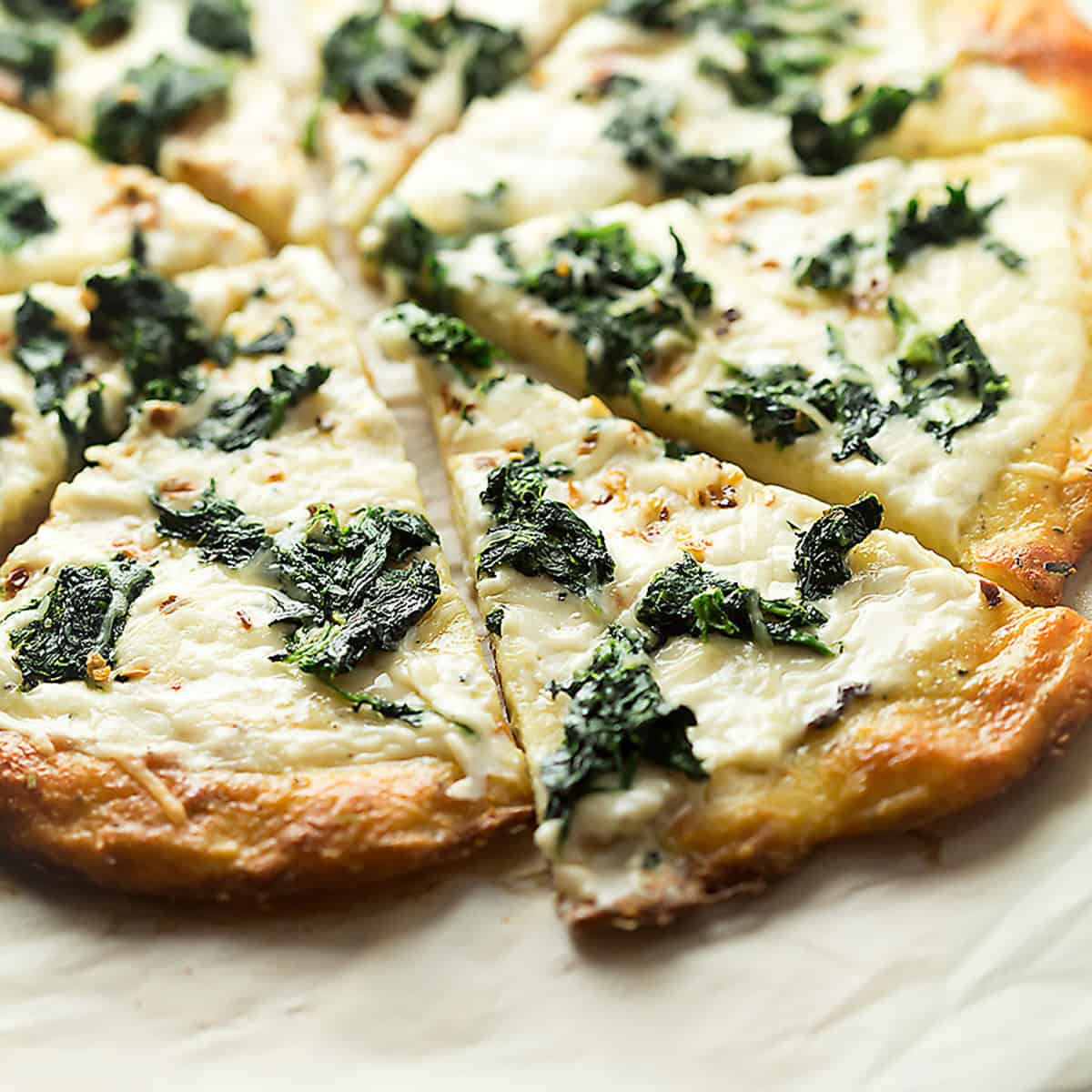 low carb pizza crust with spinach
