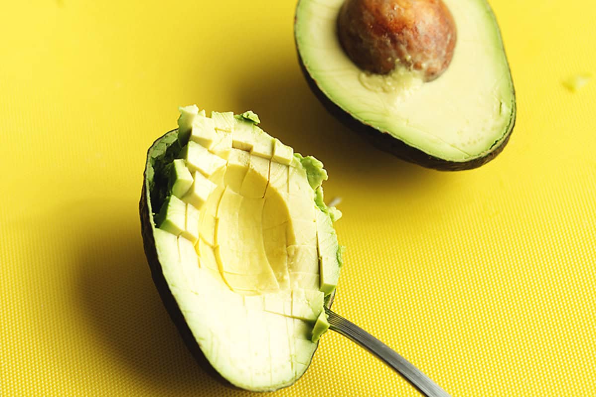 cutting avocado