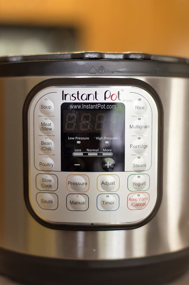 the controls of an instant pot duo60