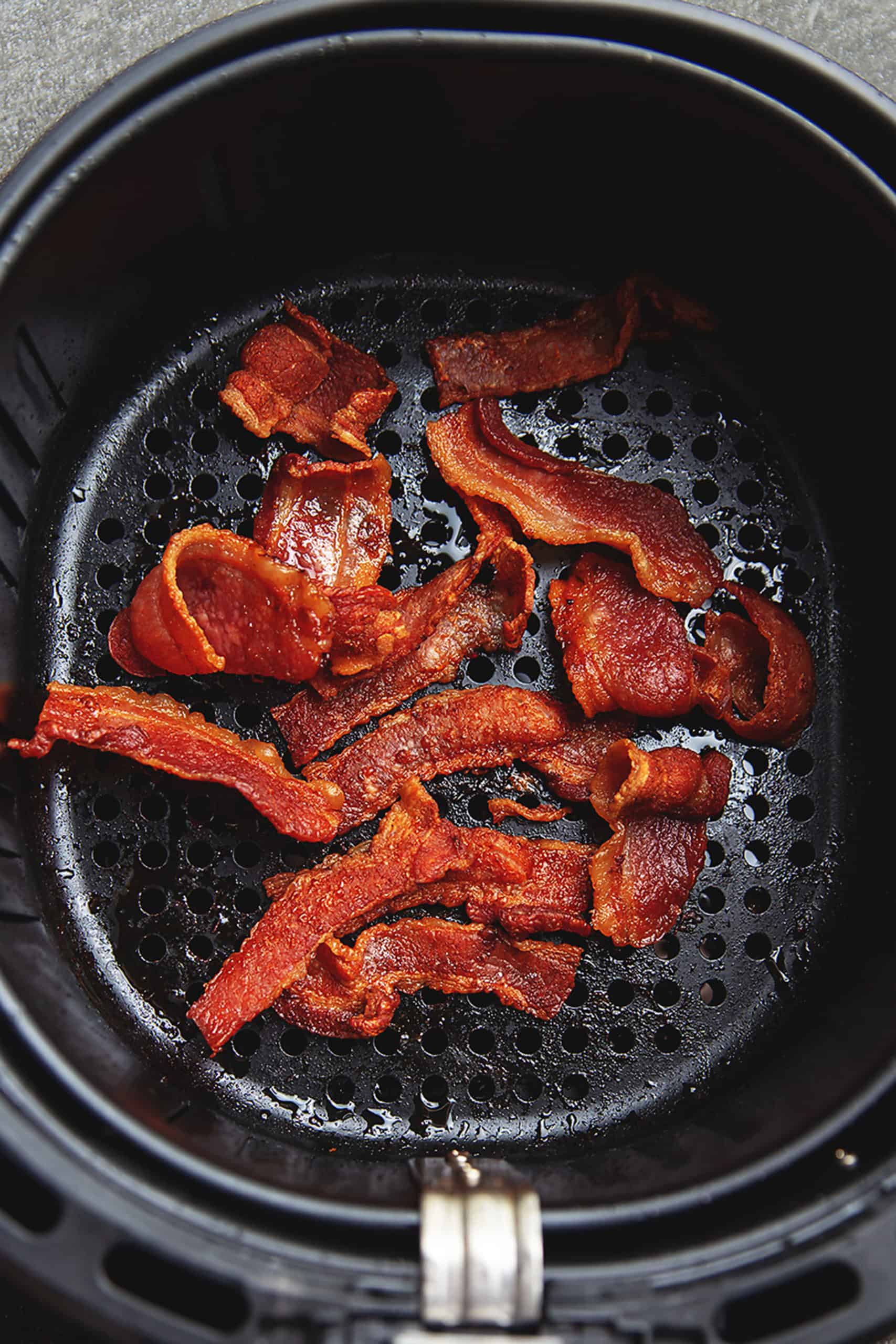crispy bacon in an air fryer
