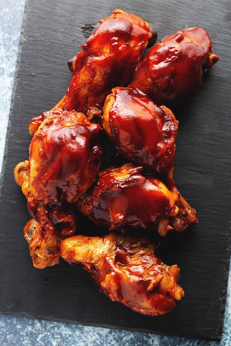 chicken legs on a black background