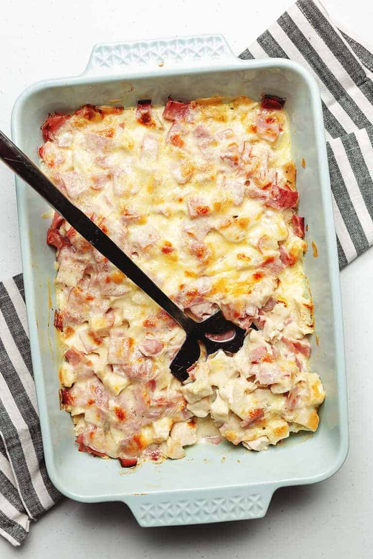 Chicken cordon bleu casserole