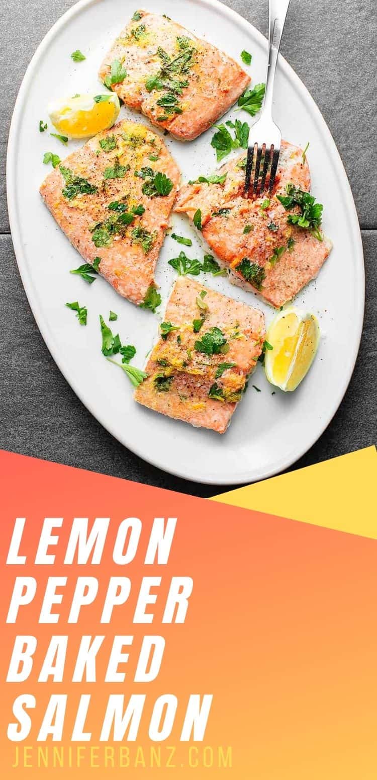 Lemon Pepper Baked Salmon • Low Carb with Jennifer
