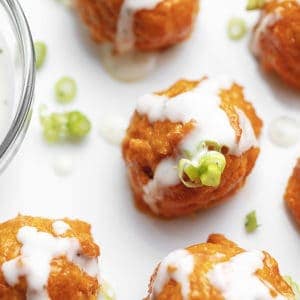 baked buffalo chicken meatballs with ranch
