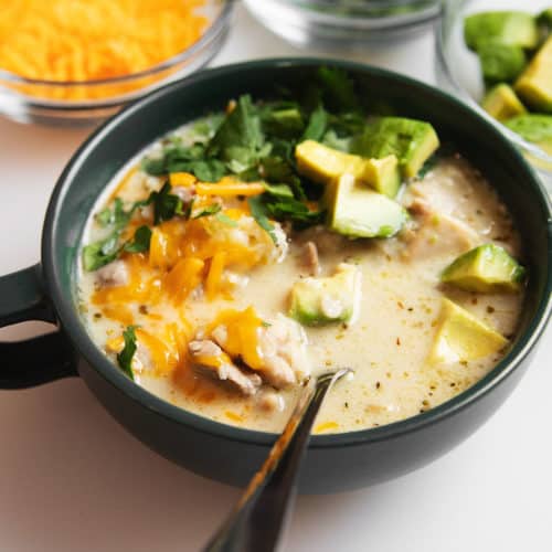 Keto White Chicken Chili - Crockpot or Stove Top • Low Carb with Jennifer