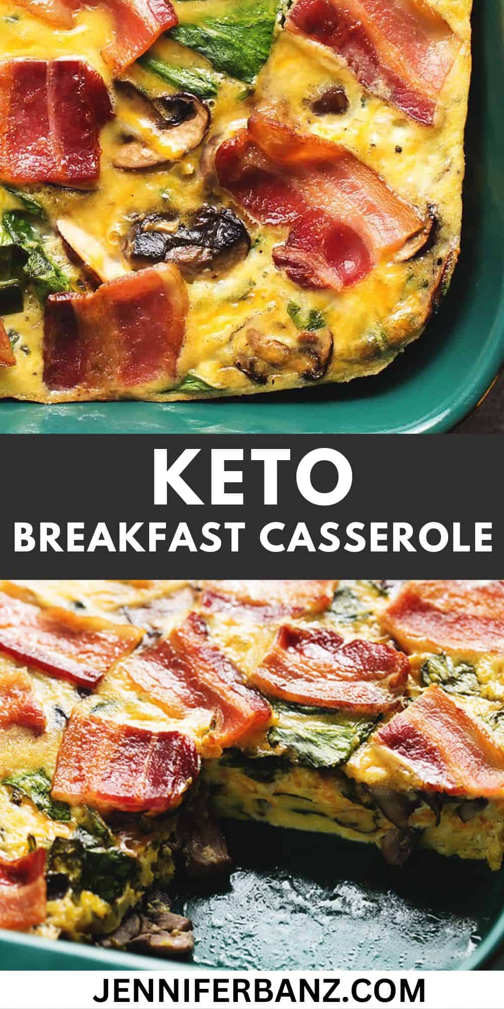Easy Keto Breakfast Casserole with Bacon • Low Carb with Jennifer