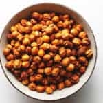 crispy chickpeas in a bowl