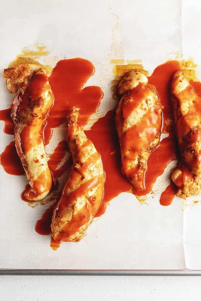Baked buffalo chicken tenders