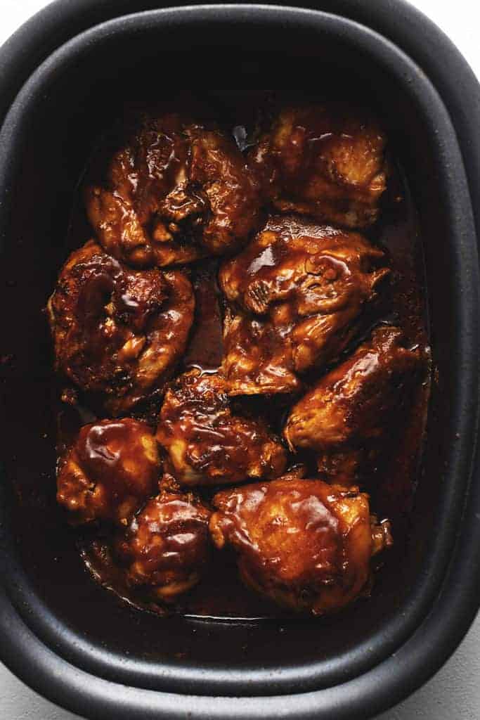 Crock Pot BBQ Chicken Thighs • Low Carb with Jennifer