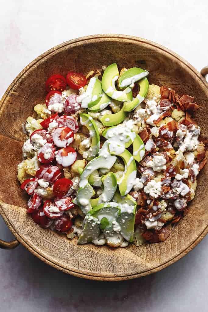 roasted cauliflower Cobb salad