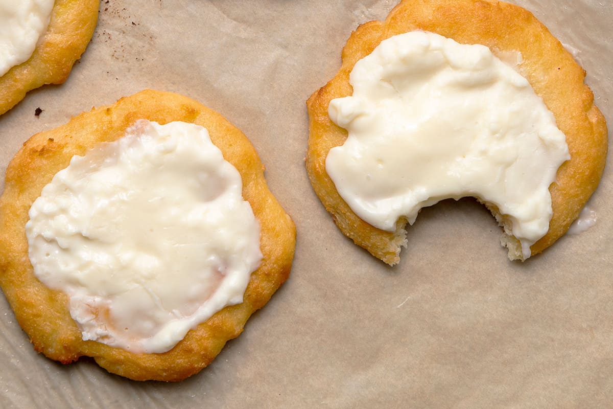 close up of keto cheese danish