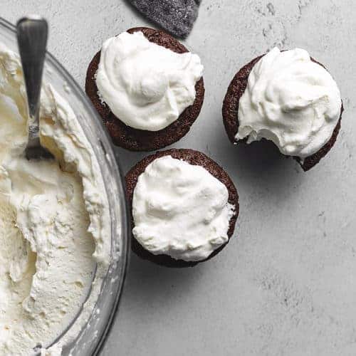 3 keto chocolate cupcakes