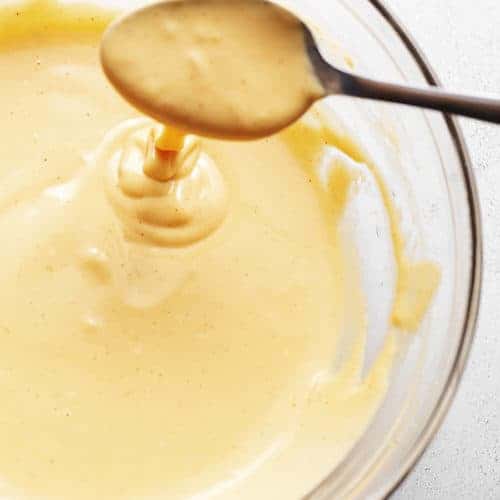 keto cheese sauce in a glass bowl