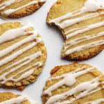 soft low carb sugar cookies with drizzle icing