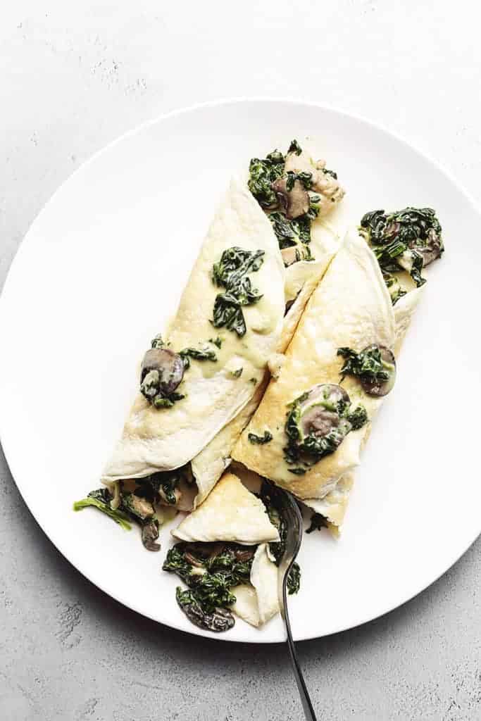 Chicken Florentine Savory Crepe Filling • Low Carb with Jennifer