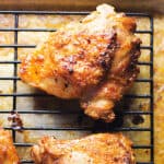 recipe image for crispy chicken thighs