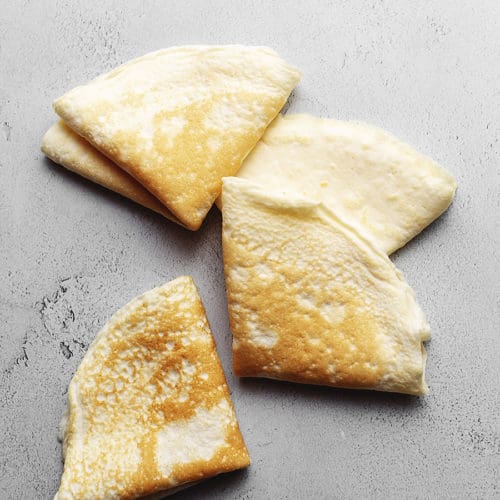 4 keto crepes folded