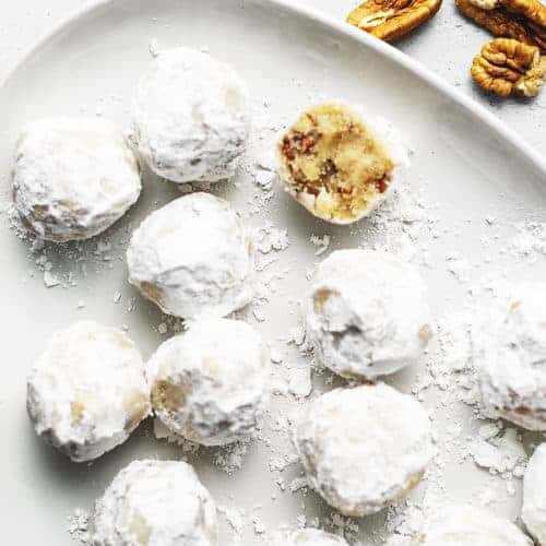 keto Christmas cookies on a white plate