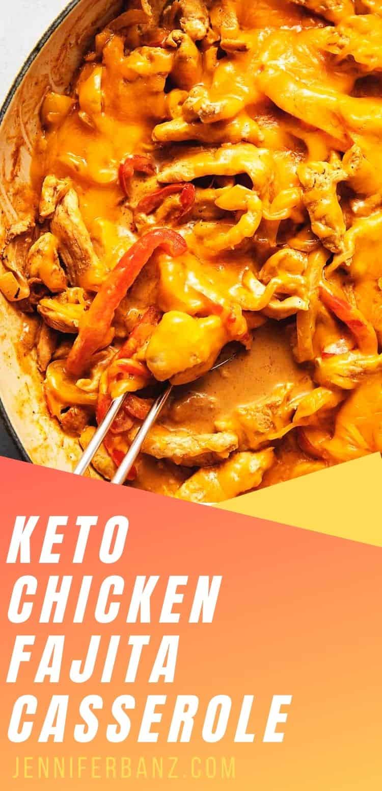Keto Chicken Fajita Casserole • Low Carb with Jennifer