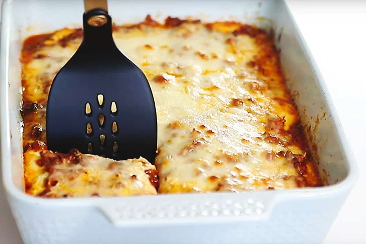 cutting low carb lasagna
