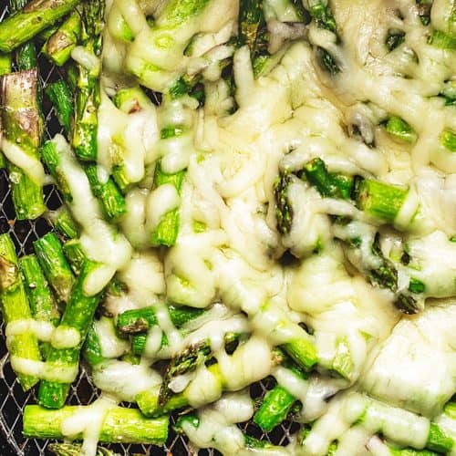 cheesy asparagus in the air fryer