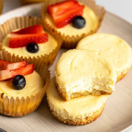 keto cheesecake bites in a plate