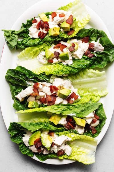 keto chicken lettuce wraps feature image
