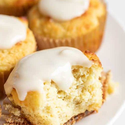 close up of lemon muffin
