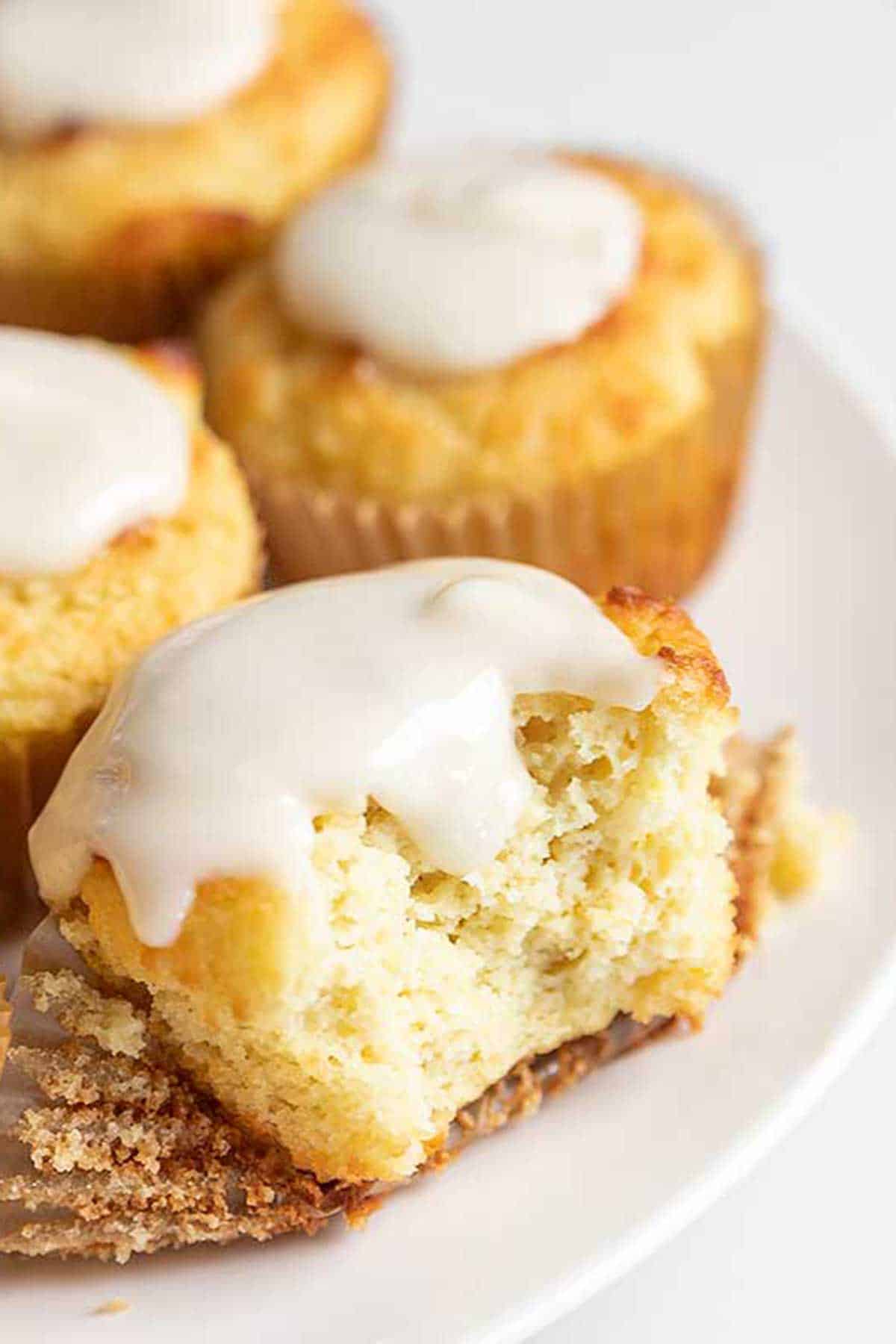 close up of lemon muffin