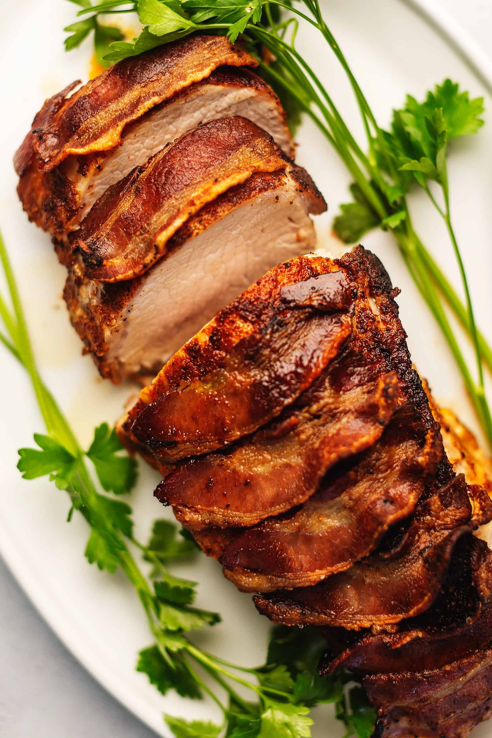 pork loin wrapped in bacon recipe
