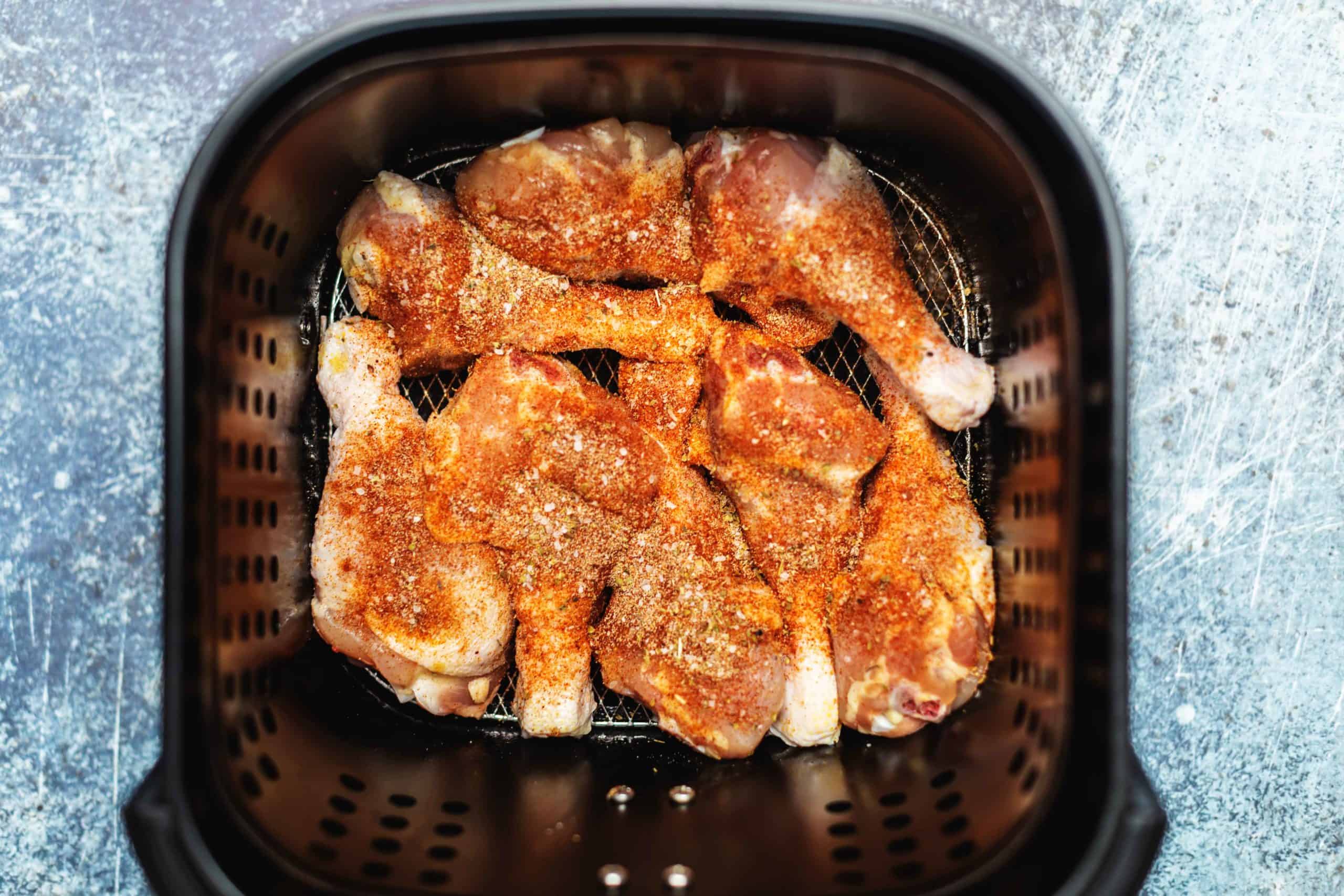 raw chicken legs in the air fryer
