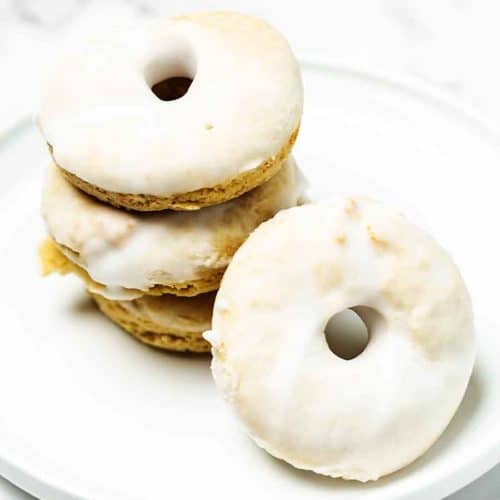 keto donuts on a white plate