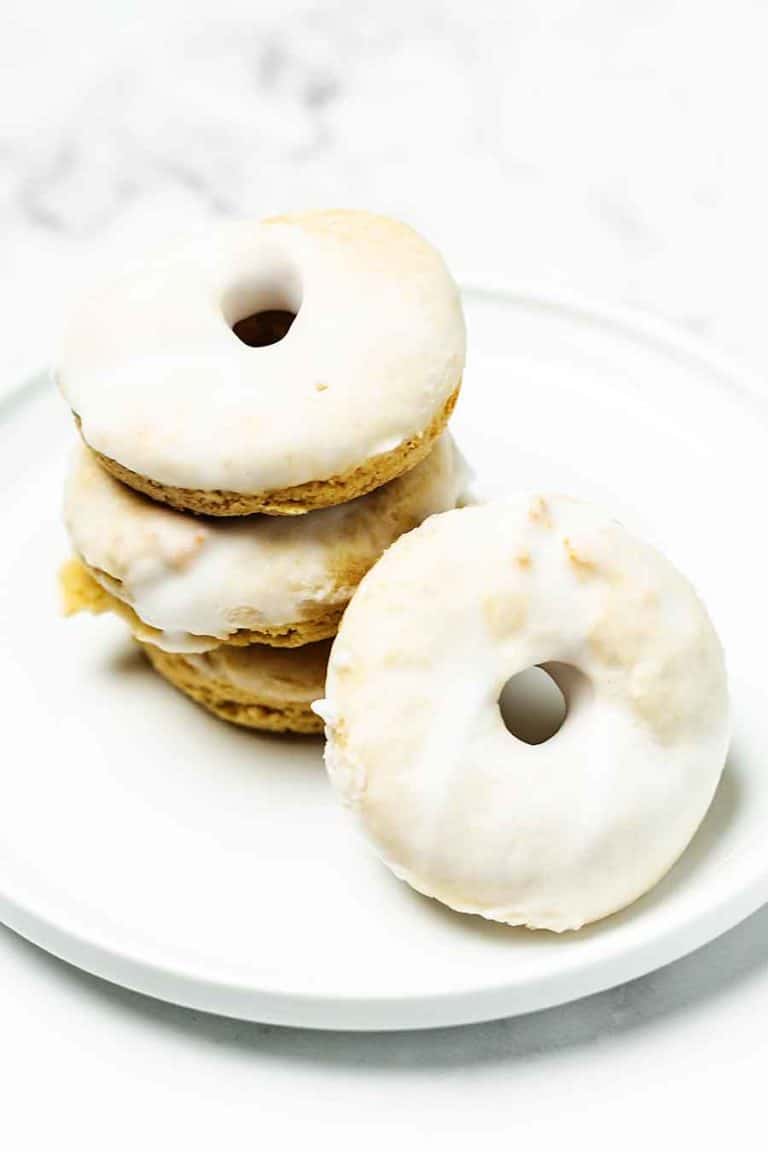 keto donuts on a white plate