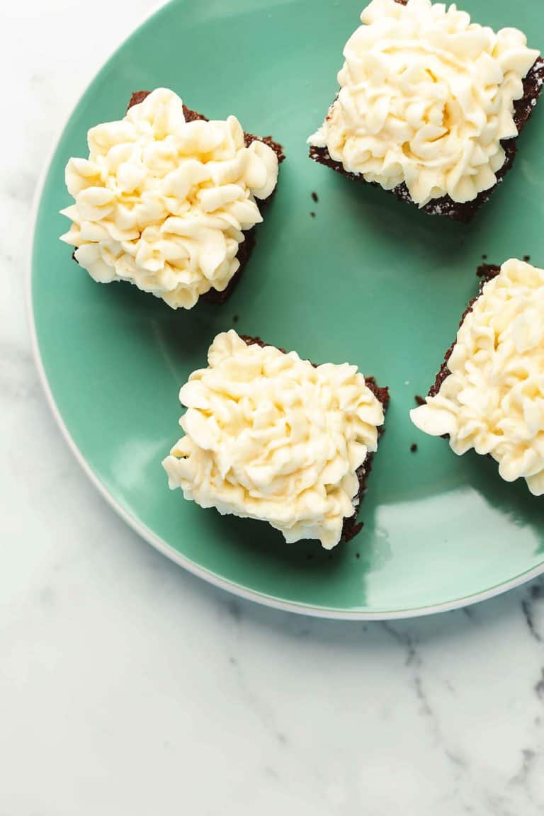 keto cakes on a blue plate