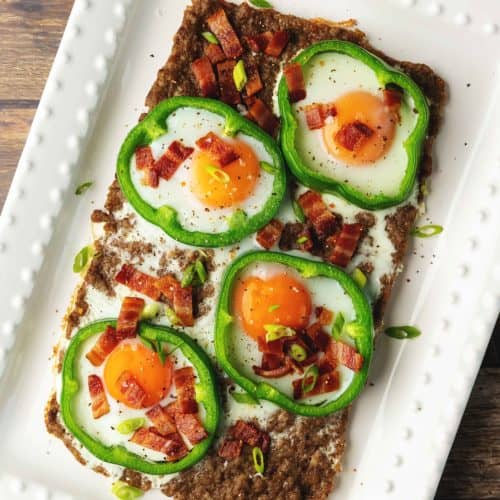 breakfast pizza with sausage crust