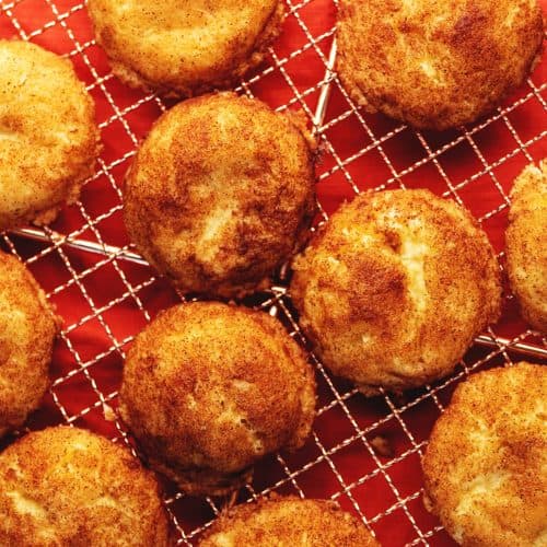 keto cinnamon cream cheese cookies on a wire rack