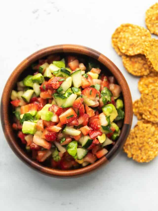 Strawberry Avocado and Cucumber Salsa